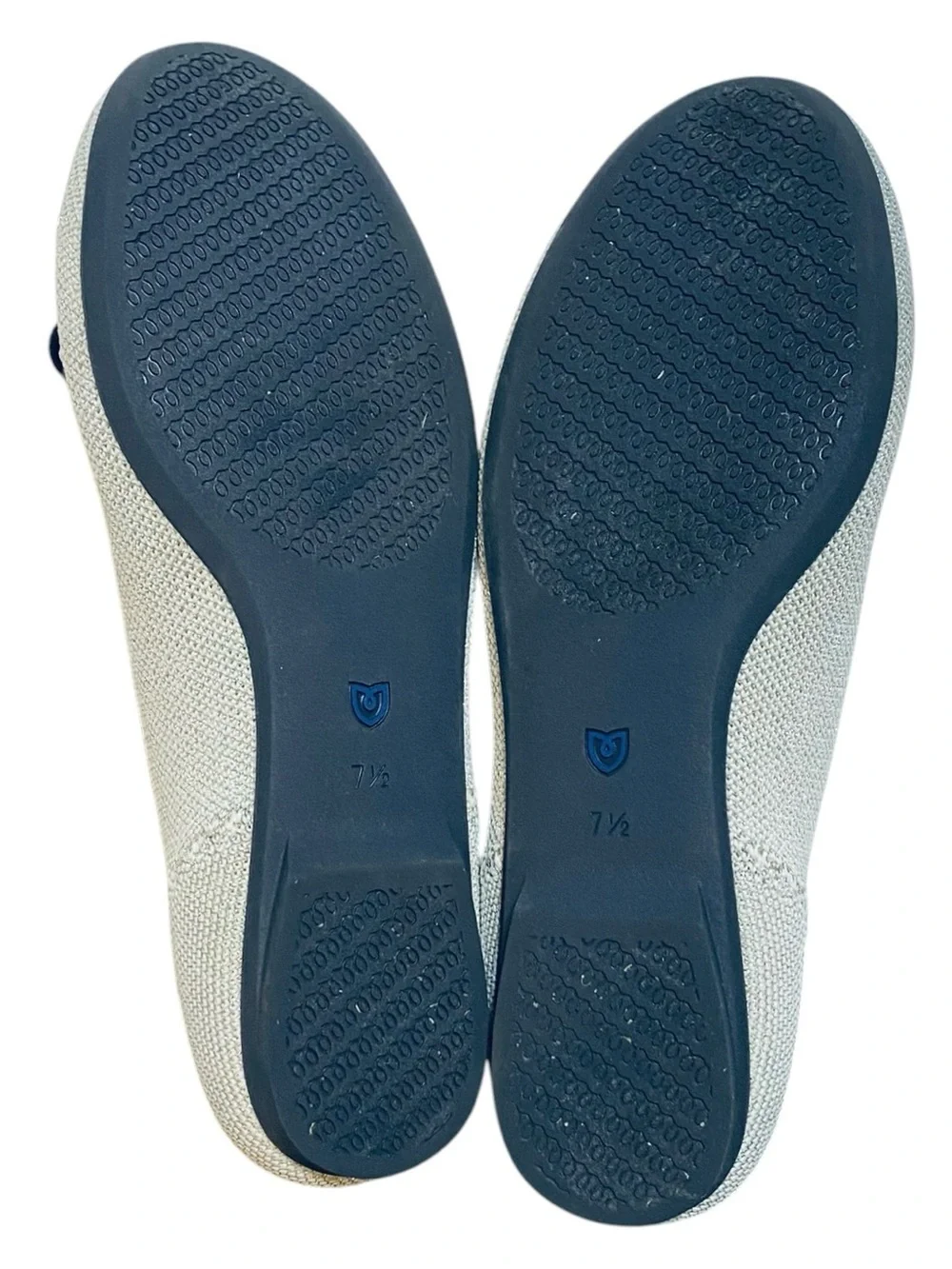 Rothy's The Ballet Flat Diamond Metallic Round Toe Casual Metal Knit
